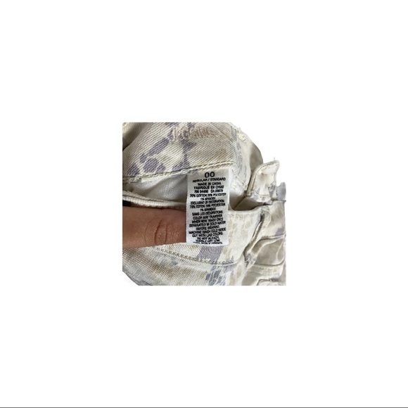 American Eagle Jeggings Cream Tan Purple Size 00 low rise stretch - Picture 5 of 6